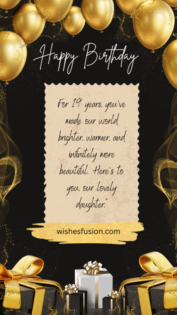 19th Birthday Wishes For Daughter - Wishes Fusion