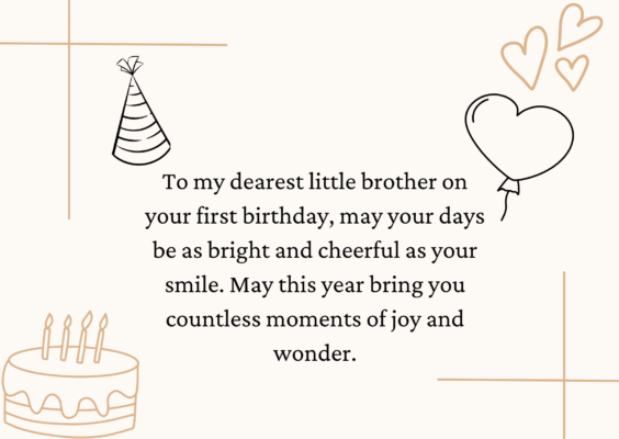 1st Birthday Wishes For Brother