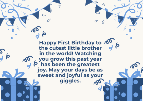 1st Birthday Wishes For Brother From Elder Sister