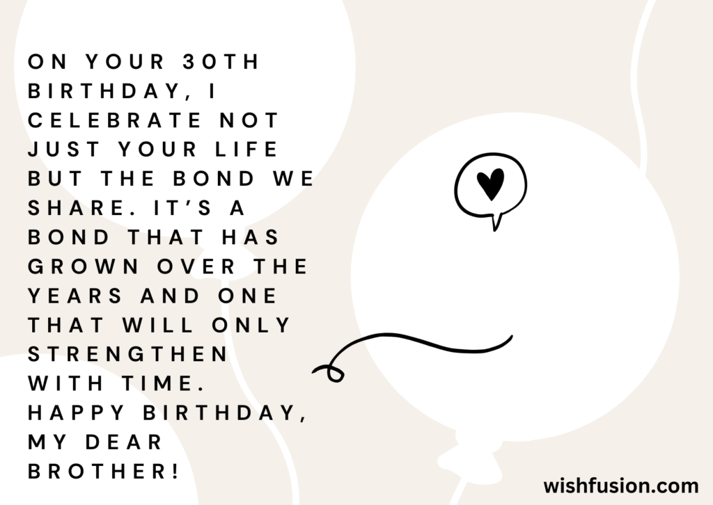 30th Birthday Wishes For Brother To Make His Day Special