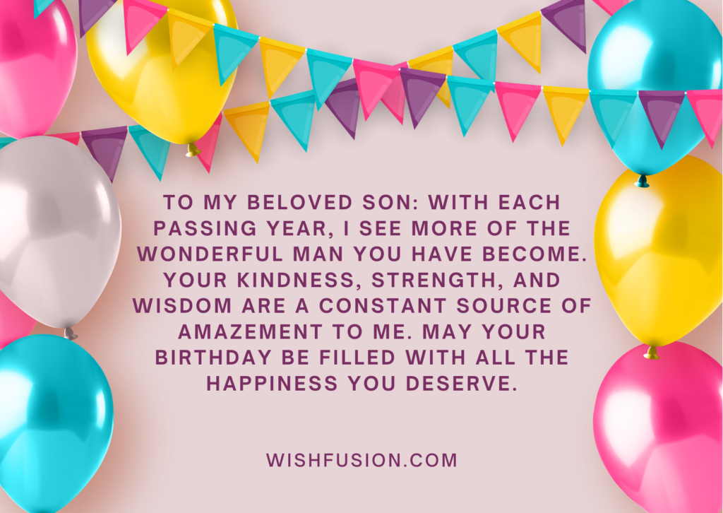 Birthday Wishes For A Son From A Mother