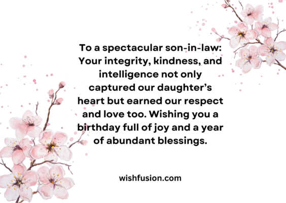 Birthday Wishes For A Son In Law