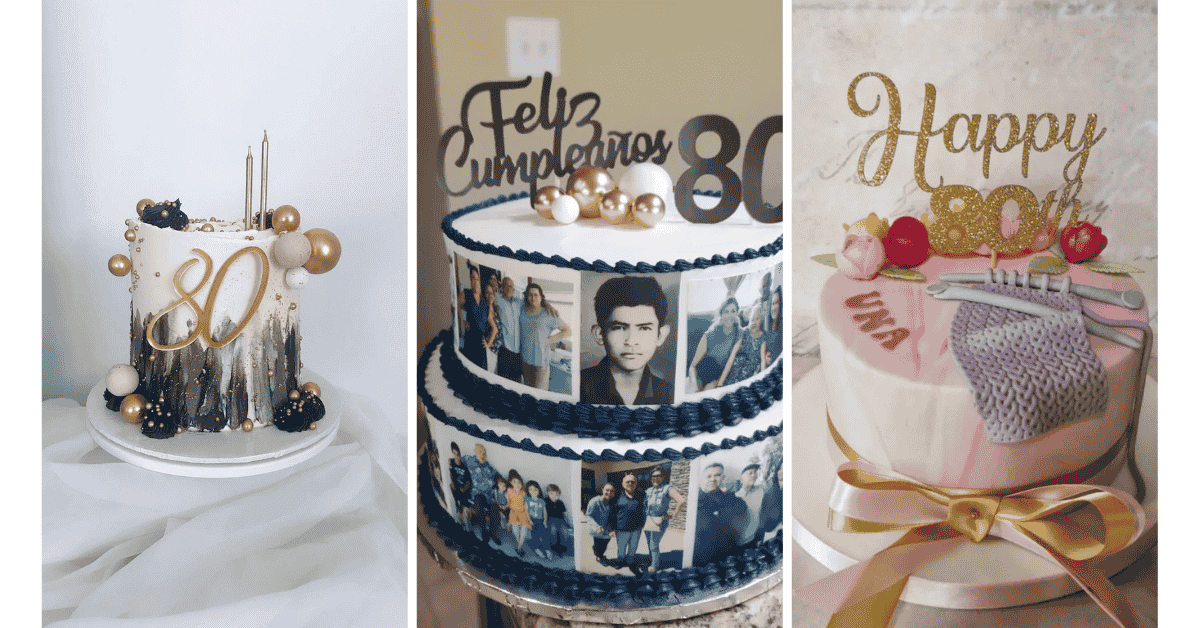 80th birthday cake