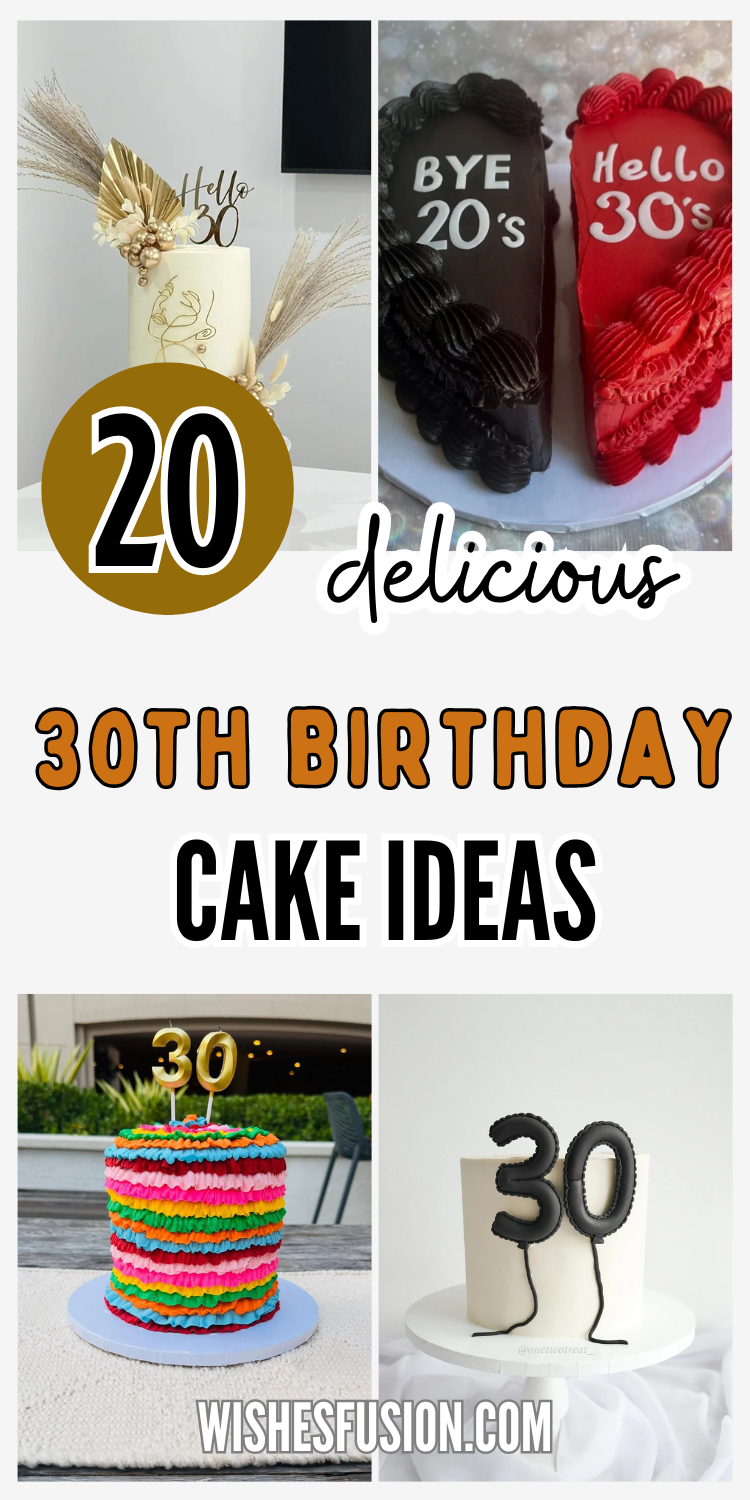 30th Birthday Cake Ideas | Stylish & Creative Designs