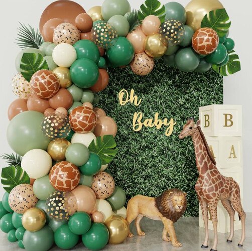 Safari Baby Shower Ideas Balloon arch