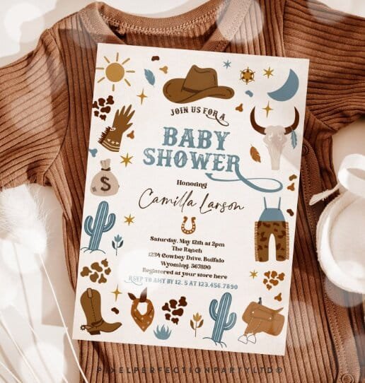 cowboy baby shower ideas invitation!