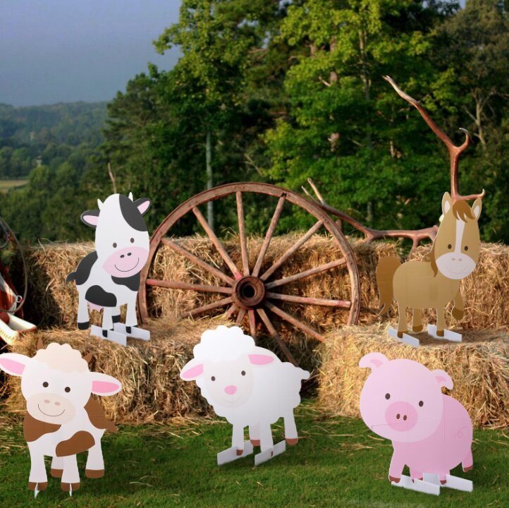 Barnyard Animal Decorations with Farm Birthday Party Ideas